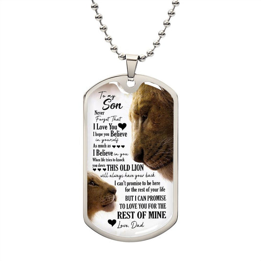 My Son | I am here for you - Dog tag