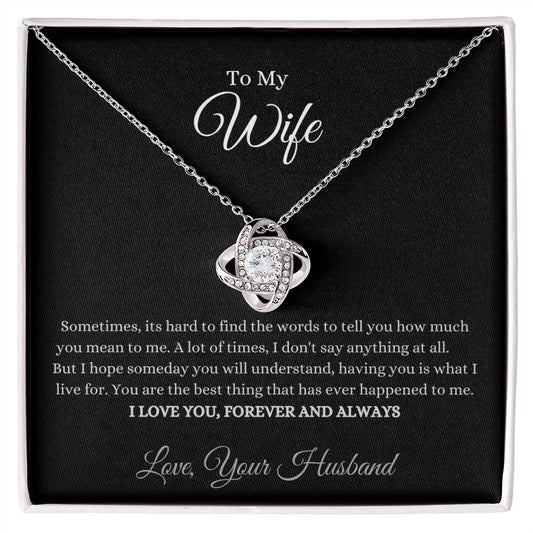 My Wife | Forever and Always - Love Knot Necklace