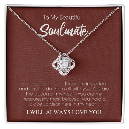 My Beautiful Soulmate | Proud to be yours - Love Knot Necklace