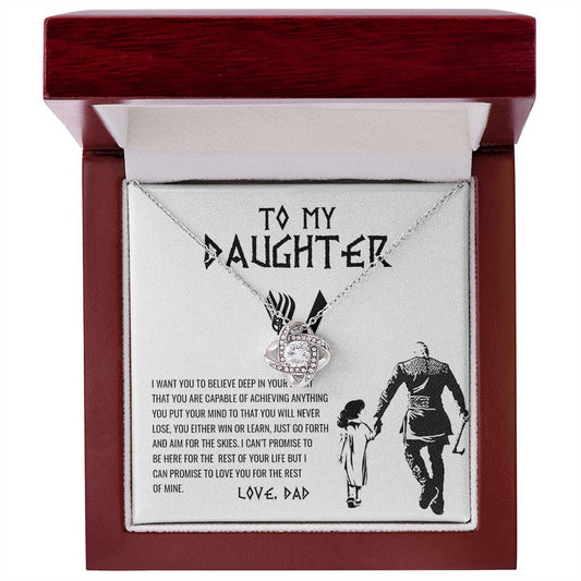 My Daughter | You Either Win Or Learn - Love Knot Necklace